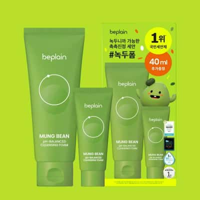 Mung Bean pH-Balanced Cleansing Foam 160ml + 40ml Special Set - Thumbnail 4
