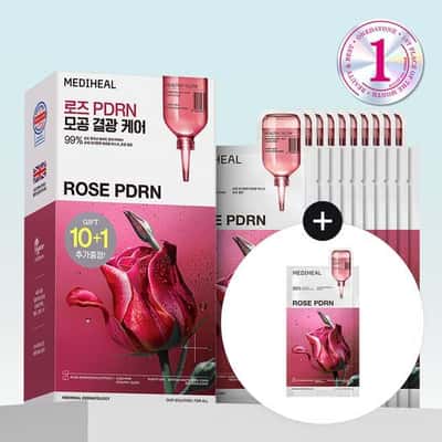 Rose PDRN Essential Mask Sheet 10ea Set (+ 1ea) - Thumbnail 1