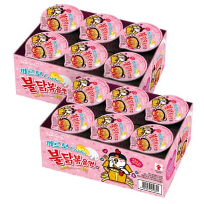 Carbo Buldak Nuclear Fire Fried Super Hot Spicy Cup Noodles 80g x 12pack - Thumbnail 1