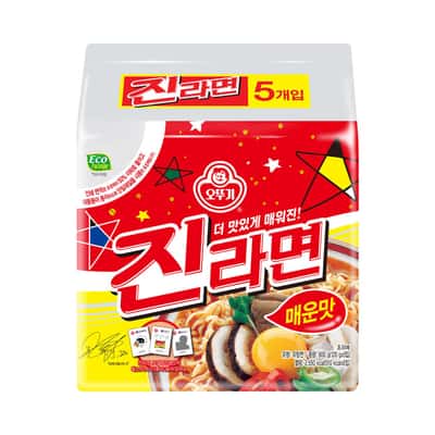 Jin Ramen Spicy Flavor 120g x 5 pack - Thumbnail 1