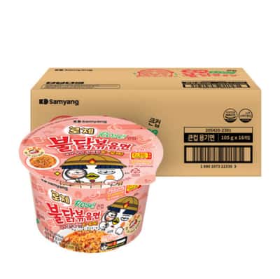 Rosé Buldak Hot Chicken Stir-Fried Cup Noodles 106g x 16 pack - Thumbnail 1