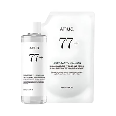 Heartleaf 77 Soothing Toner 350mL Special Set (+350mL Refill)