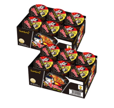 Buldak Hot Chicken Stir-Fried Mini Cup Noodles 70g x 12pack - Image 1