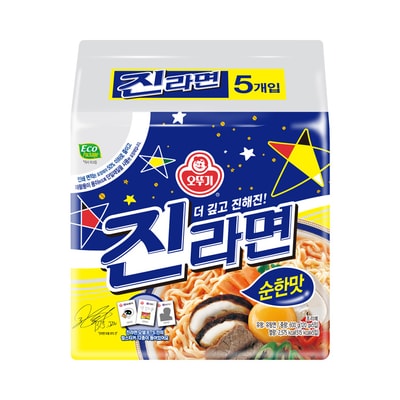 Jin Ramen Mild Flavor 120g x 5 pack - Image 1